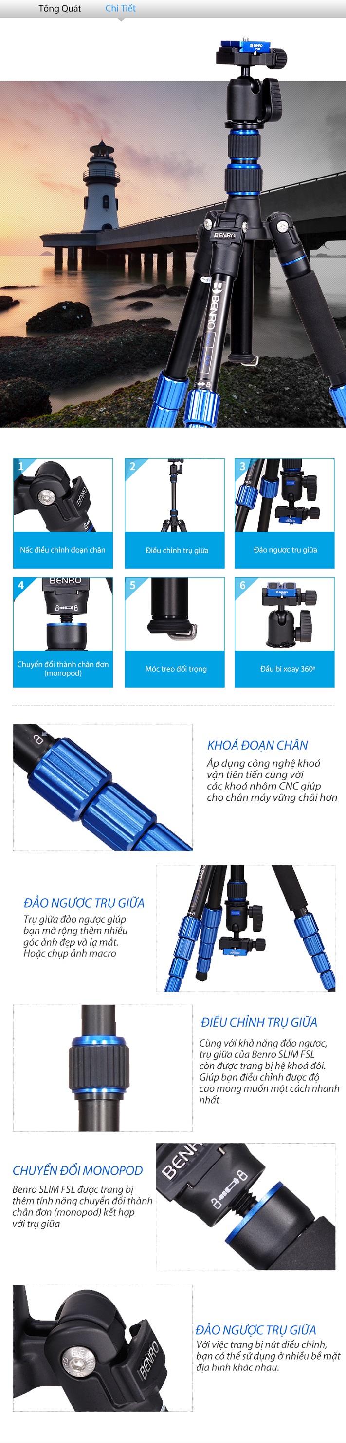 [HCM]Chân máy ảnh Tripod/ Monopod Benro FSL09AN00