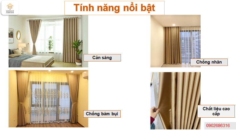Màn rèm cửa chính cửa sổ cản nắng, trang trí nhà
