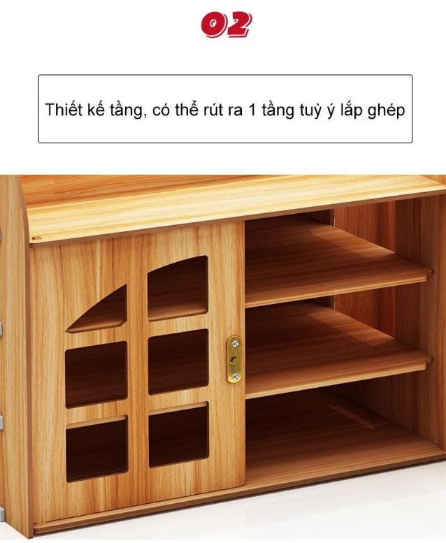 Euro quality  Giá sách đa năng Biệt Thự Lớn (Gỗ anh đào)