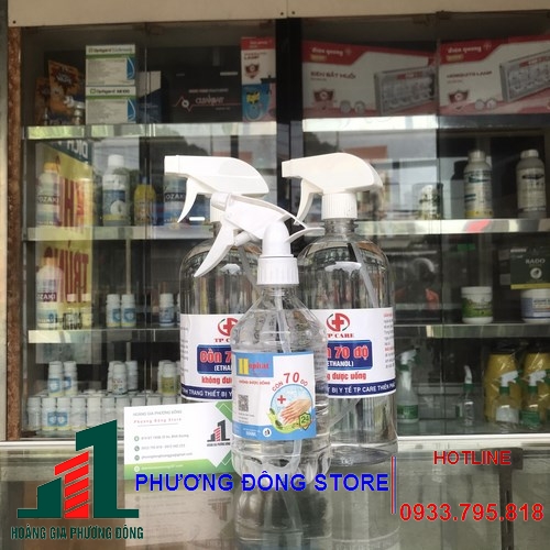 Cồn 70 độ chai 1 lít có vòi xịt