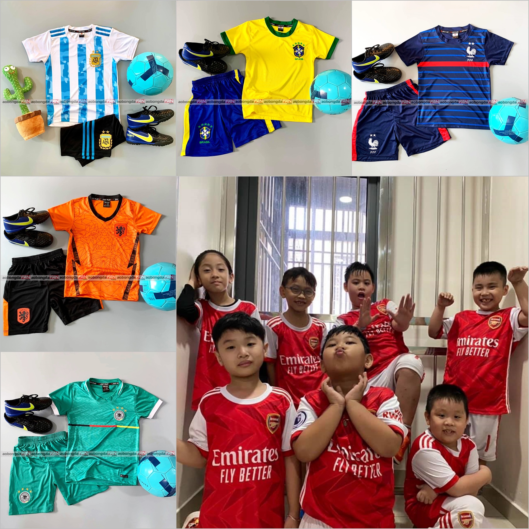 Bộ Quần Áo Đá Banh Trẻ Em Đội Tuyển World Cup 2022 Áo Bóng Đá Kid Dễ Thương  - Mixasale