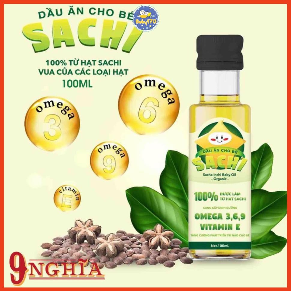 Dầu Sachi 100ml 9-Nghĩa - dầu ăn nguyên chất tự nhiên giàu Omega 3.6.9