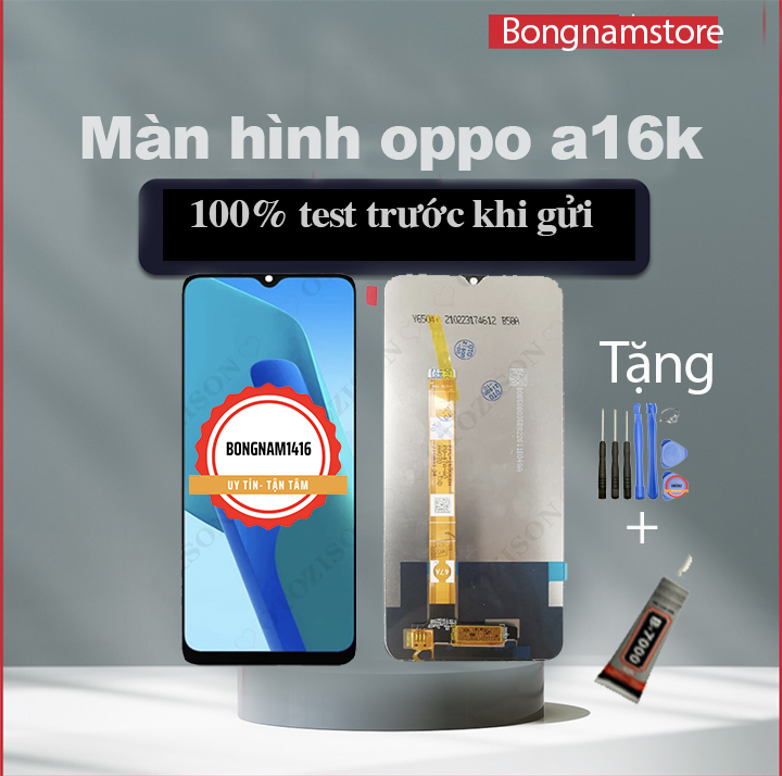 Màn hình oppo a16/a16k tặng kèm bộ sửa và keo dán b7000
