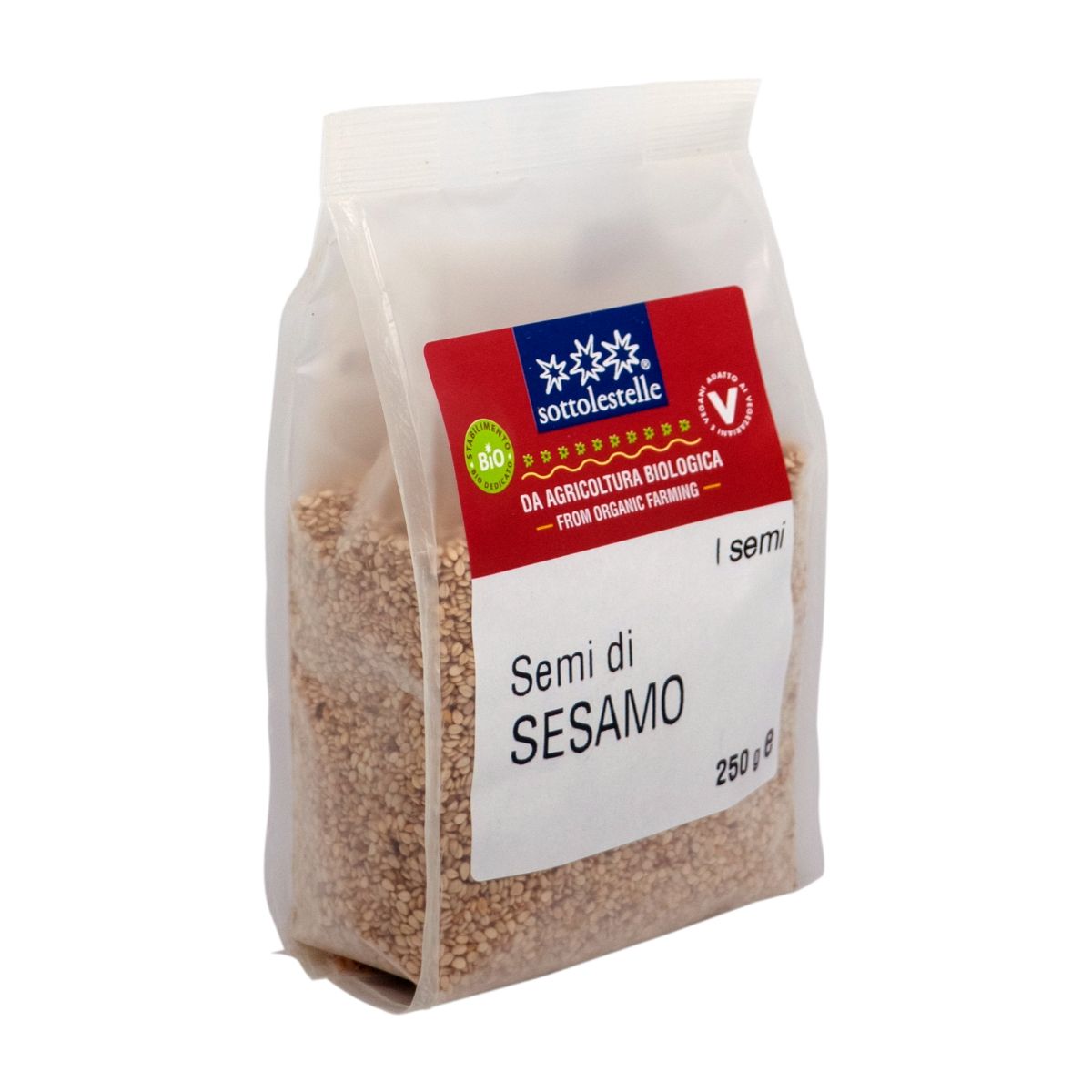 Hạt mè trắng hữu cơ bóc vỏ (Sottolestelle Organic White Sesame Seeds) - 250gr