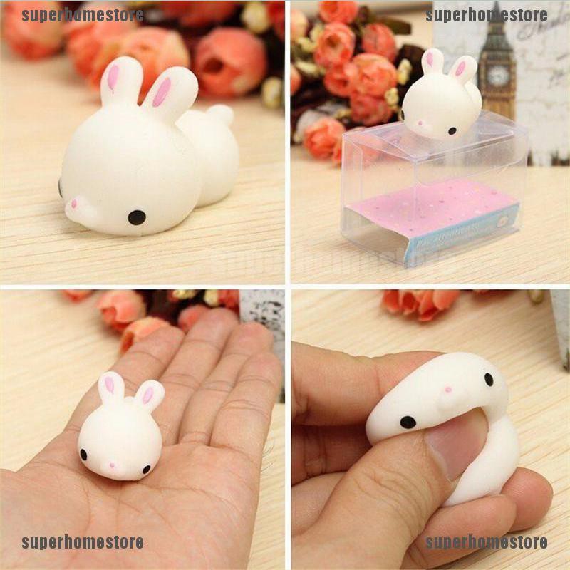 Mochi Cute Bunny Rabbit Squishy Squeeze Healing Stress Reliever Toy Gift Decor