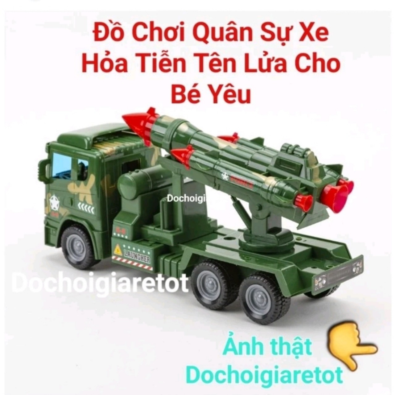 Đồ Chơi Xe Chở Tên Lửa Quân Sự Cho Bé Loại Lớn Có Trớn (Mẫu Đẹp Mới)