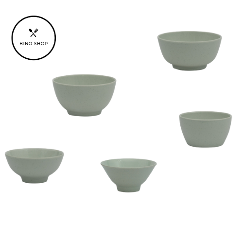 Chén Nhựa Melamine Vân Đá Cát Xanh Nhiều Size