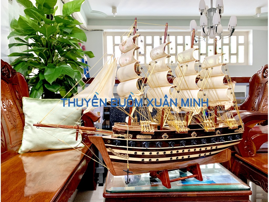 [HCM]Mô Hình Thuyền Chiến Cổ Jylland Gỗ Căm Xe | Hàng Xuất Khẩu | Thân 60cm