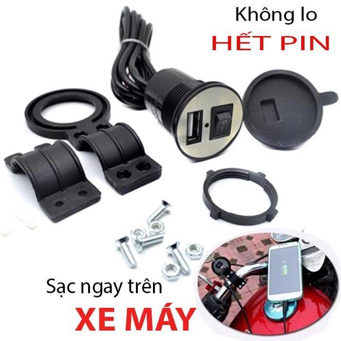 Bộ Sạc Điện Thoại Trên Xe Máy Đấu Bình Ắc Quy Đơn Giản mà Tiện Dụng Không Lo Hết Pin