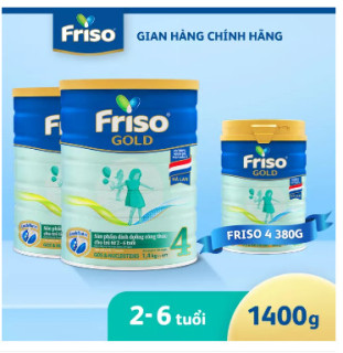 Bộ 2 lon sữa Bột Friso Gold 4 lon thiếc 1.4KG - cho trẻ từ 2 thumbnail