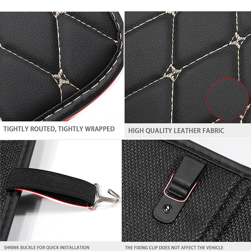 Car Seat Back Anti Kick Pad Leather Interior Auto Anti Scratch Protector Covers Seat-Back Protective Pads Waterproof Accessory