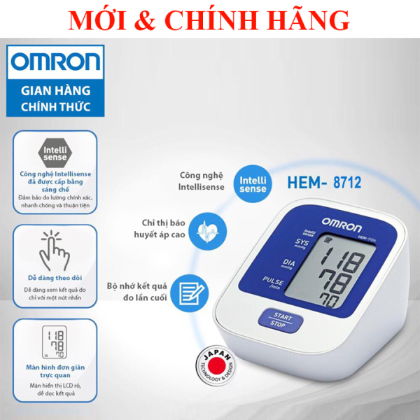 Máy đo huyết áp bắp tay Omron HEM-8712 cao cấp