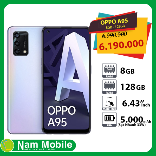 Điện Thoại OPPO A95 (8GB-128GB) - Hàng chính hãng - Bảo hàng 12 tháng - 1 Đổi 1 trong 30 ngày