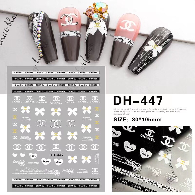 Sticker dán móng tay Thương hiệu nổi tiếng 3