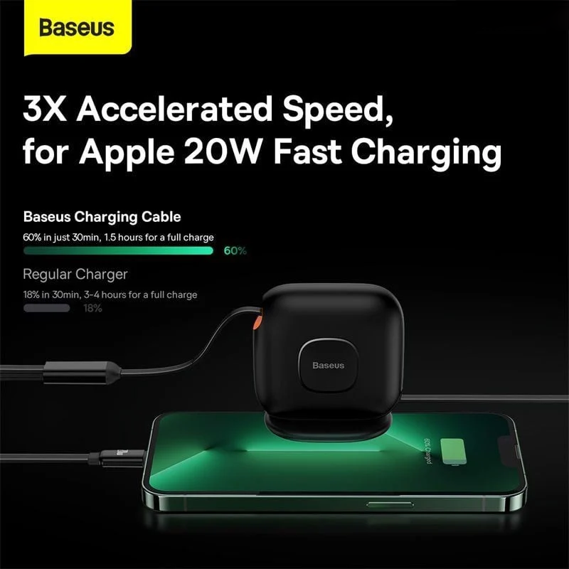 Cáp Sạc Đa Năng Baseus Traction Series Retractable 3-in-1 Fast Charging Cable Desktop Organizer (Type-C to M+L+C 100W 1.7m)