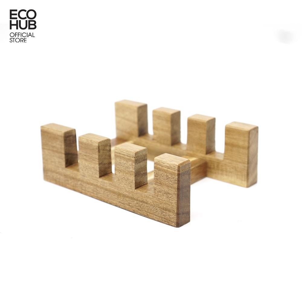 Giá để Thớt, Khay gỗ decor, 3 ngăn  ECOHUB