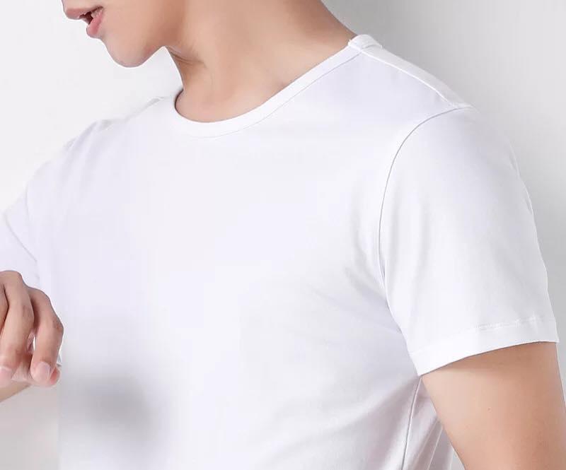 Áo Cộc Tay Nam Đen Trơn Cổ Tròn Chất Mịn Mát
