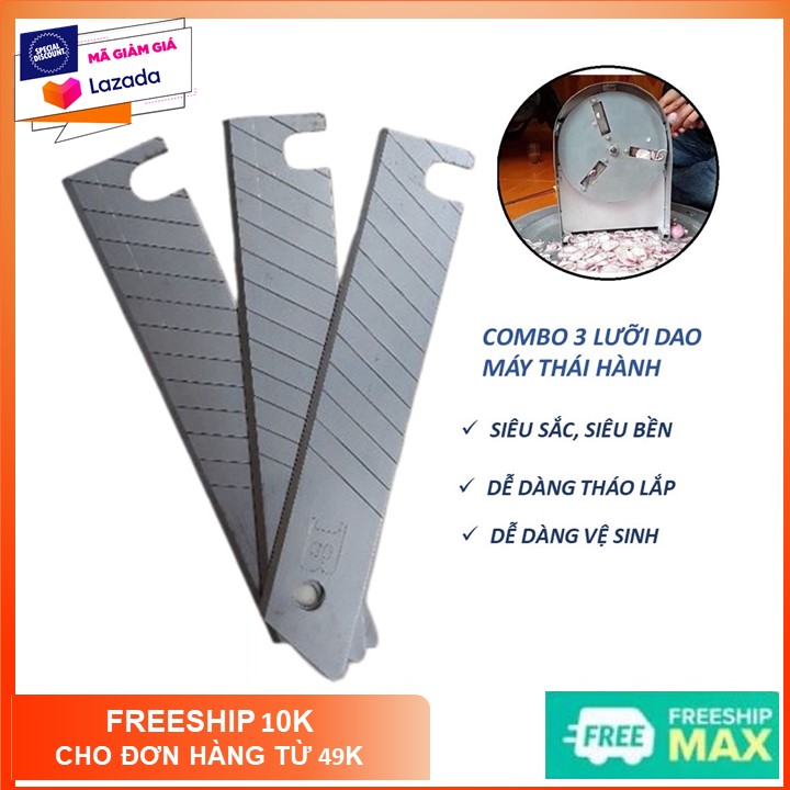 Combo 3 lưỡi  dao thay thế cho máy thái hành