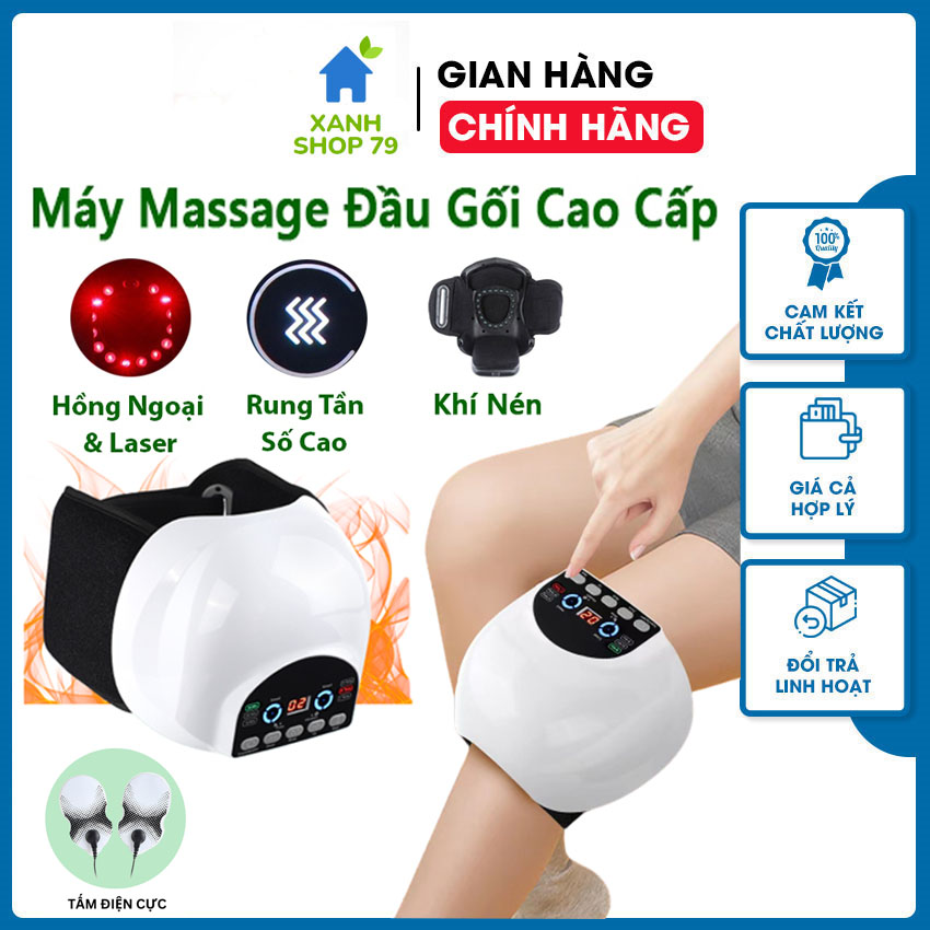Máy mát xa đầu gối, máy massage đầu gối chế độ hẹn giờ thông minh, chườm nóng hồng ngoại, mô phỏng như bàn tay thật, giúp giảm đau nhức hiệu quả - Máy massage khớp gối, máy mát xa khớp gối, máy matxa đầu gối