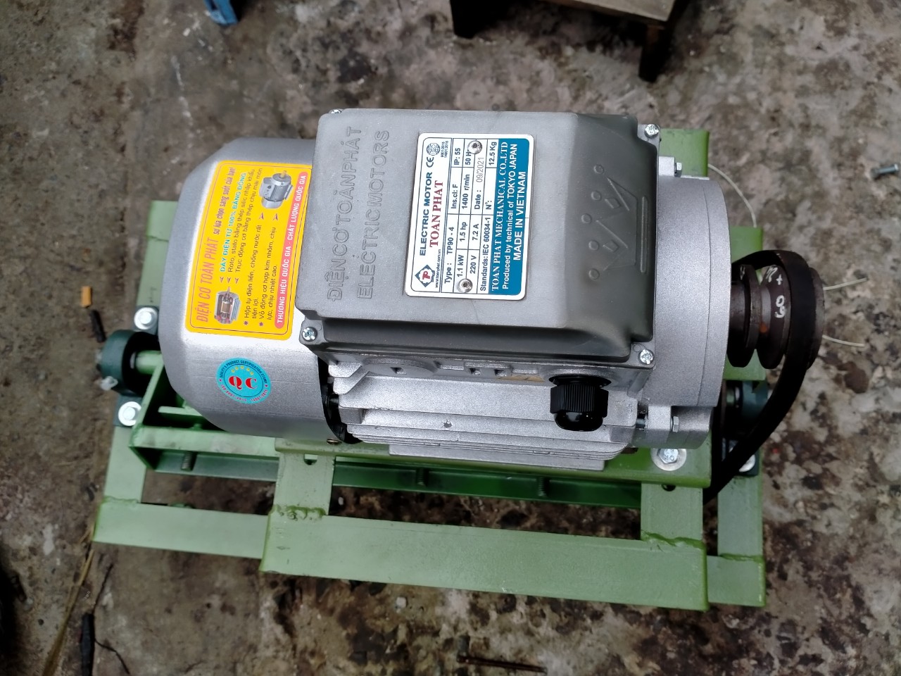 Máy duổi sắt V4 lắp motor 2Hp dây đồng