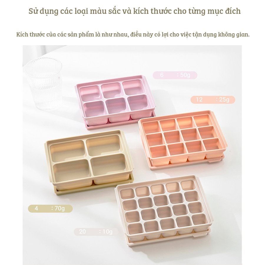 Khay Trữ Đông TGM Silicone Multi Cube cho bé ăn dặm