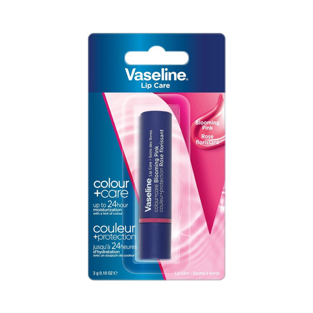 Combo 2 Son dưỡng môi Vaseline Colour+Care Blooming Pink 3g