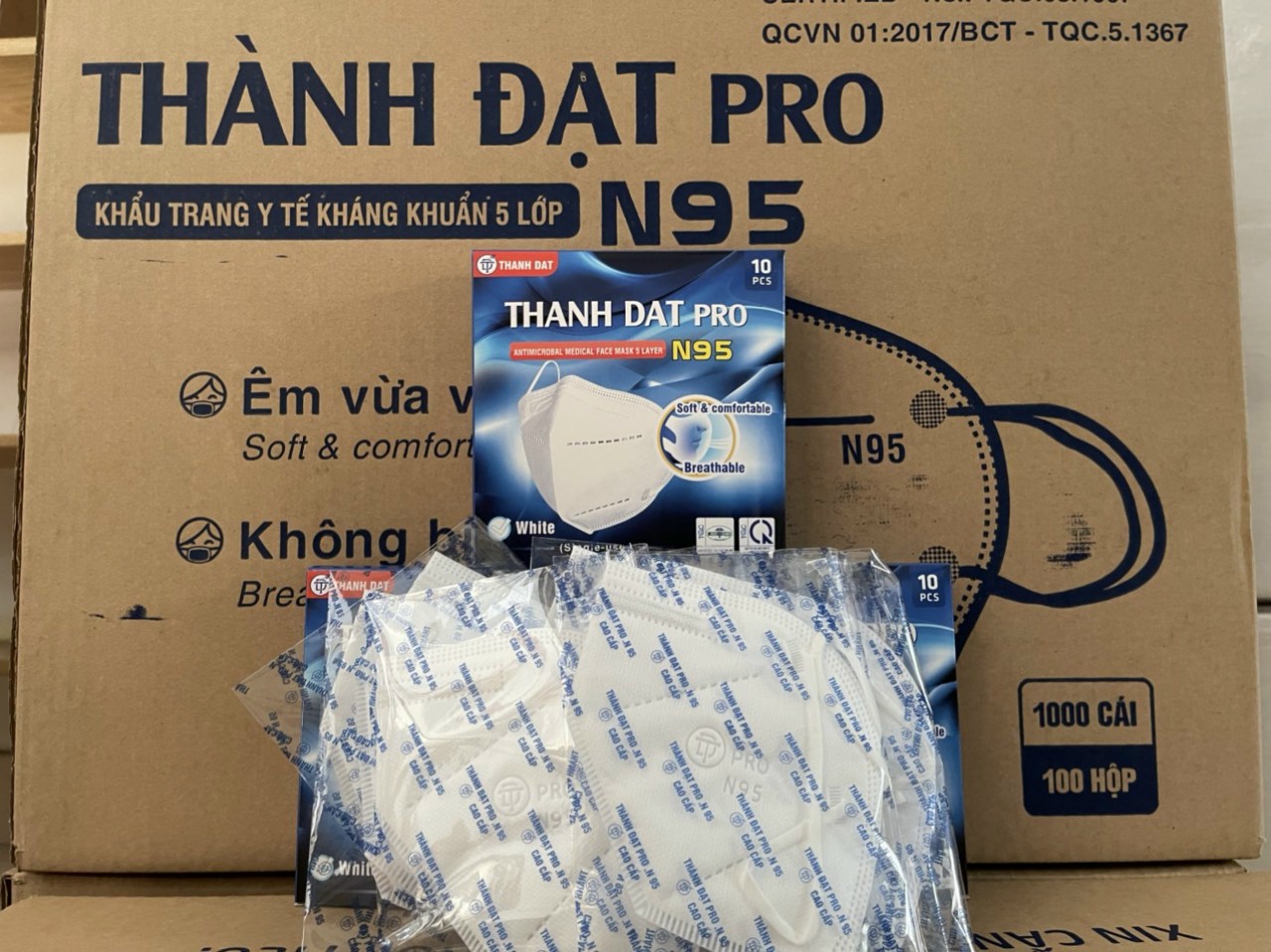 [12_5D] Combo 10 túi mask 5D An Tâm (túi 10 cái), màu trắng