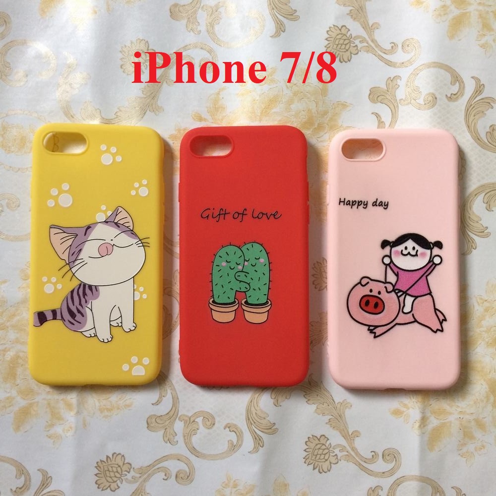 [HCM]Ốp lưng Apple iPhone 7 iphone 8 màu in hình cute