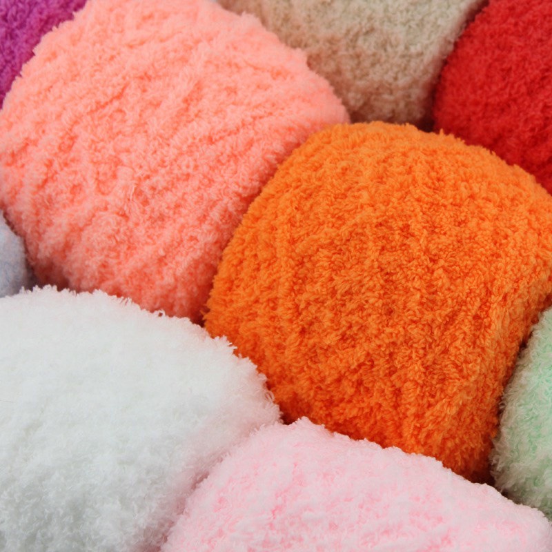 Len Bông Xù Cuộn 100gr