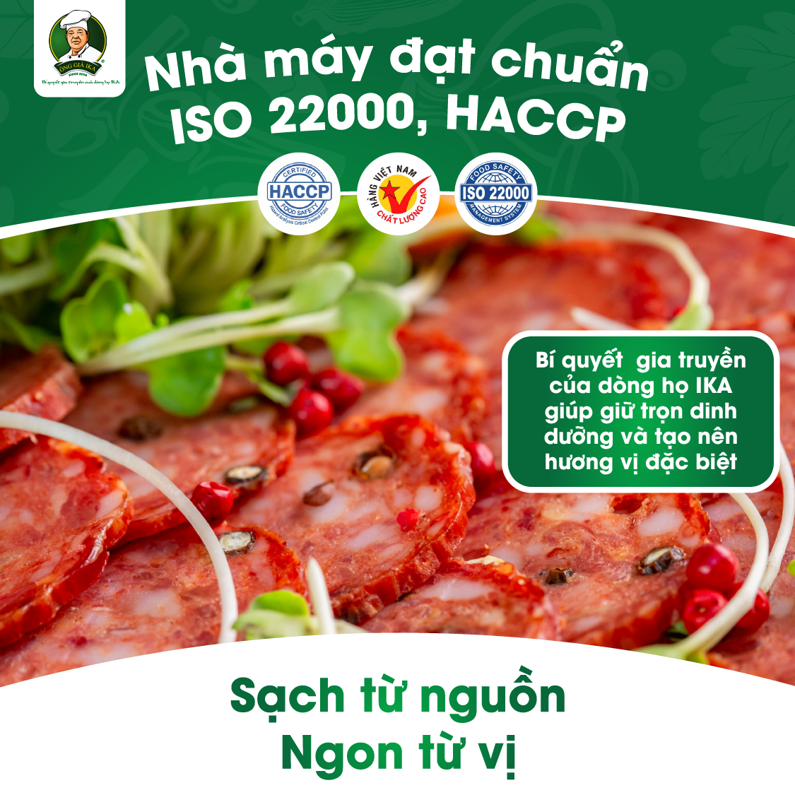 [Chỉ giao HCM & Hà Nội] Salami tiêu đỏ 200g Ông già Ika