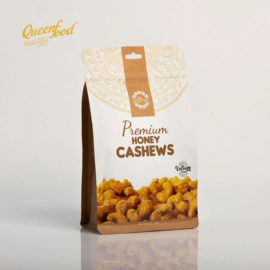 Hạt điều mật ong only nature 200gr / túi hàng việt nam xuất khẩu