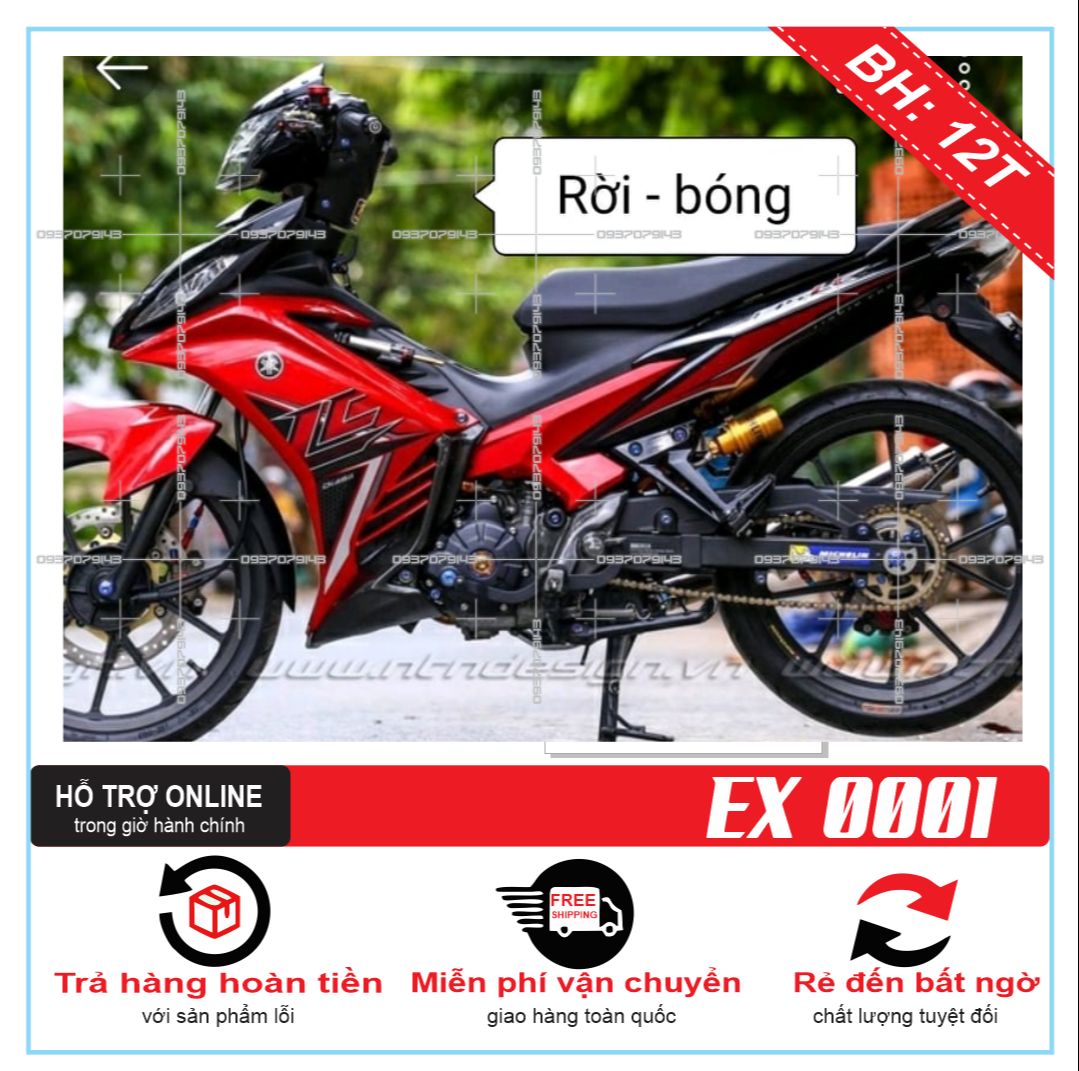 TEM XE EXCITER 2011 135 (TEM RỜI EX 2011) LC ĐỎ ĐEN