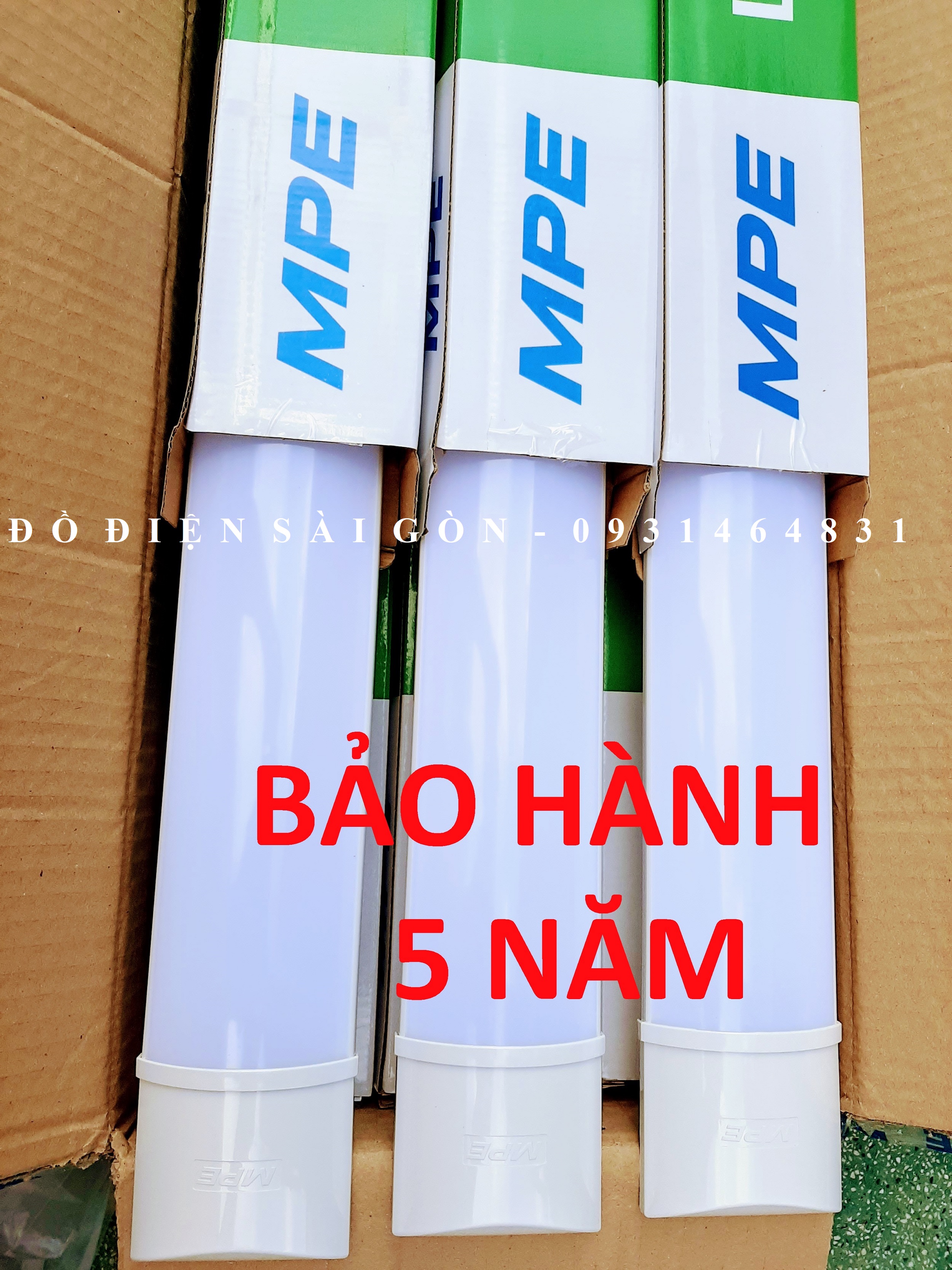 Bộ 3 4 đèn bán nguyệt mpe 36w 1m2 1,2m chính hãng ánh sáng trắng