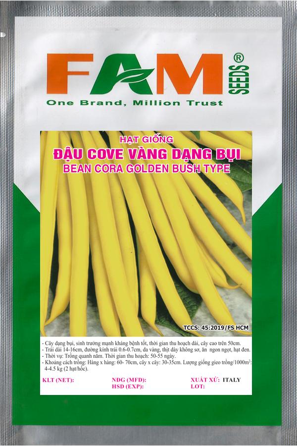 Hạt giống đậu cove vàng dạng bụi - gói 20gr
