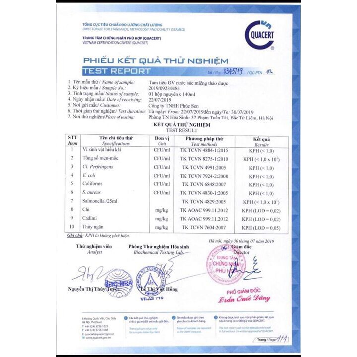 💥Freeship💥 Hết hôi miệng OV Tam Tiêu ( 1 lọ OV dạng nước )