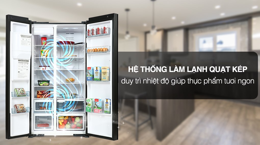 [Trả góp 0%]Tủ lạnh Hitachi Inverter 573 lít R-SX800GPGV0(GBK) (Giá áp dụng giao tại HN, HCM& các tỉnh liên hệ shop)