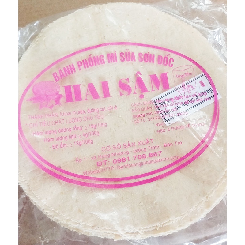 Bánh phồng sữa khoai mì 30 cái đặc sản bến tre