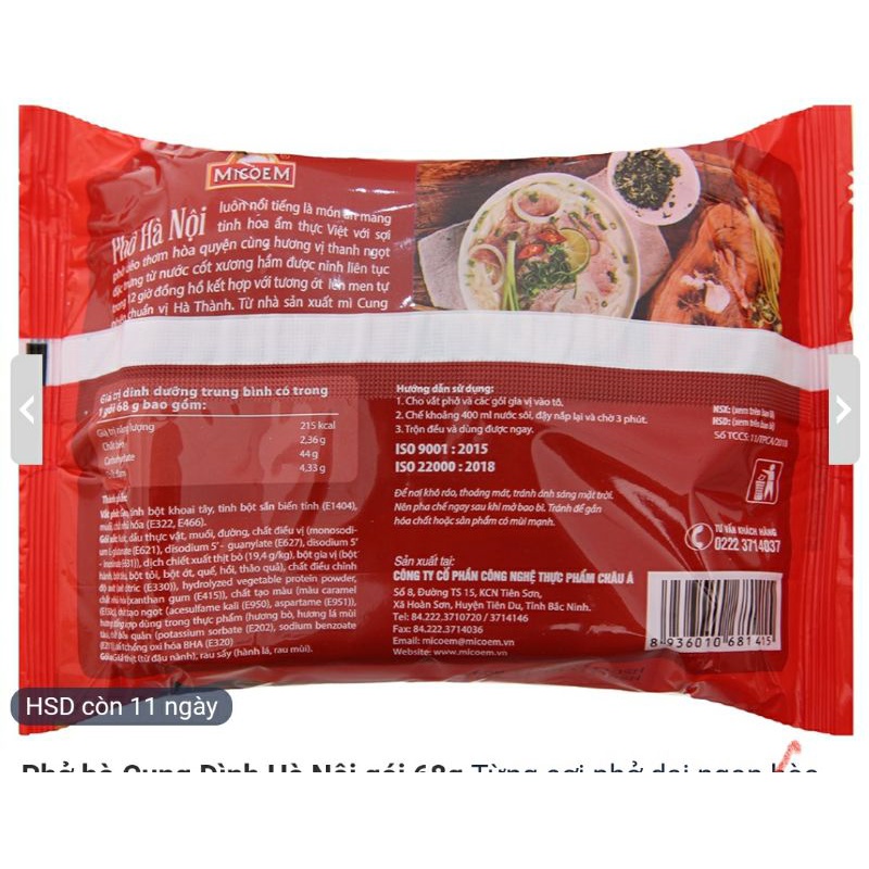Phở Cung Đình - Phở bò Hà Nội gói 68g