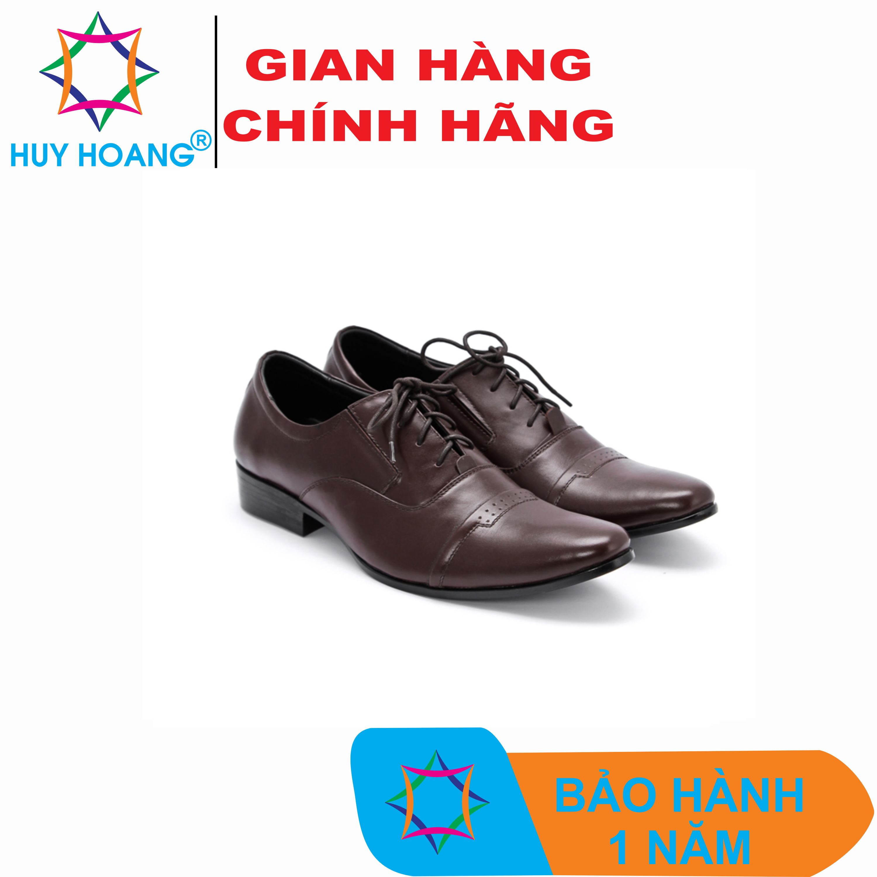 Giày tây nam da bò màu nâu TH7108