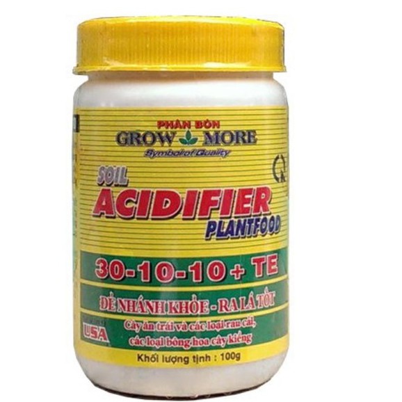 Phân bón lá Grow More Acidifier 30-10-10 + TE (100gr)