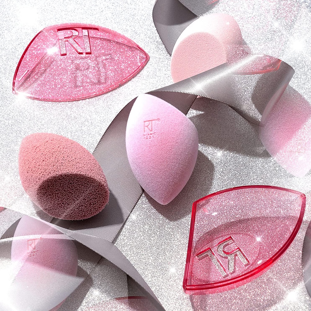 Set 3 Mút Tán kèm case Real Techniques Limited Edition Cleanse, Blend, Set And Go Makeup Sponge Set