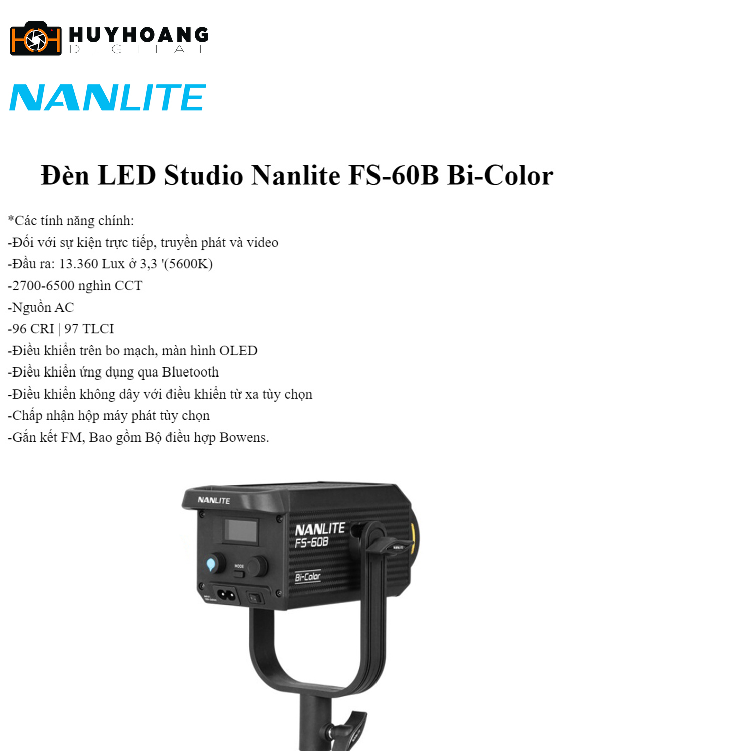 Đèn LED Nanlite FS-60B