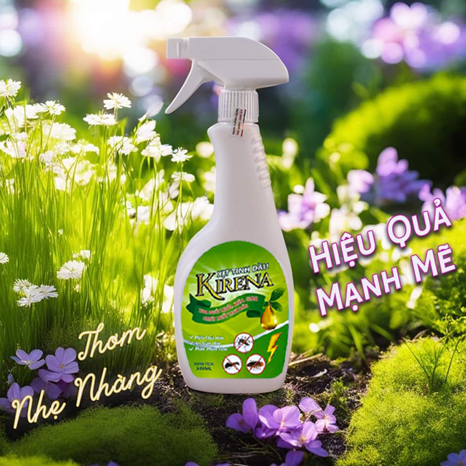 Dung dịch xịt thảo mộc đuổi muỗi, côn trùng kirena 500ml thân thiện người dùng - xua đuổi muỗi, gián, côn trùng