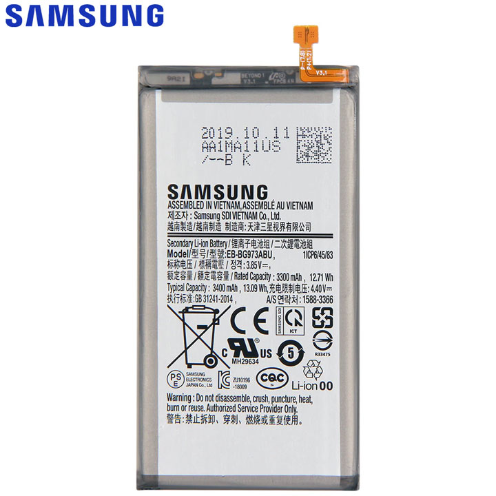 Pin samsung galaxy s10 sm-g973 eb bg973abu 3400mah zin + tặng siêu dán pin