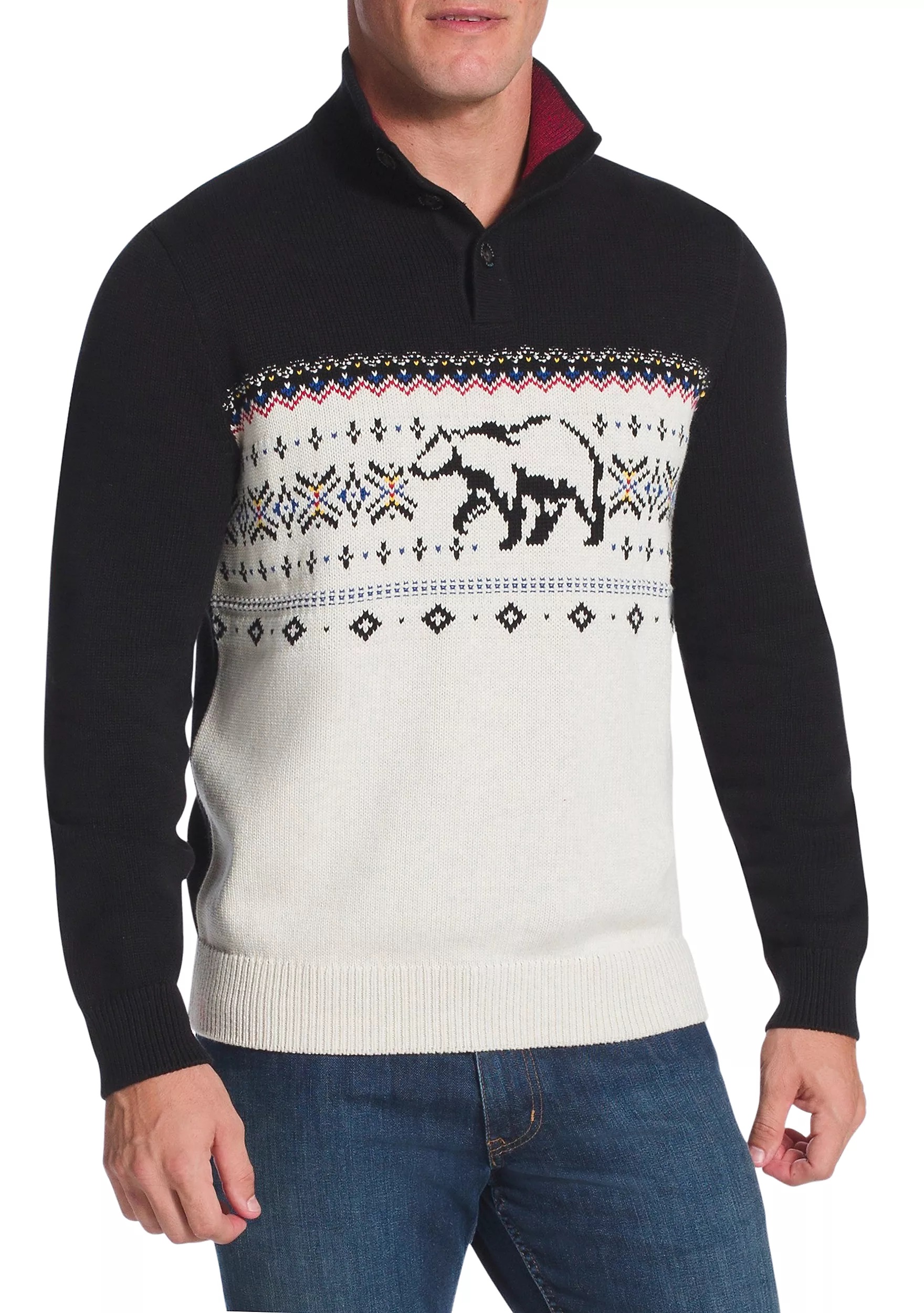 Áo lạnh Nam Chaps Quarter Zip Sweater nút chính hãng áo cao cấp