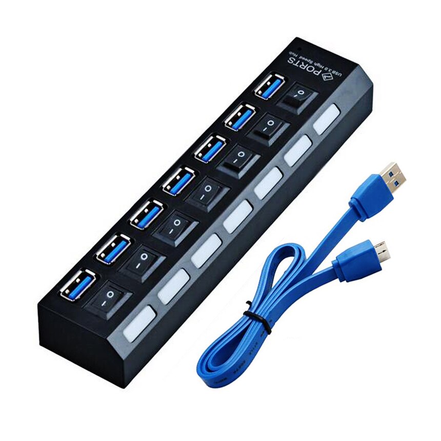 Hub USB 7 port - 3.0 có công tắc