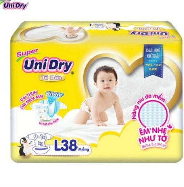 Combo 2 bịt tã dán Unidry mẫu mơi S48_ M42 _ L38 _ XL34 miếng
