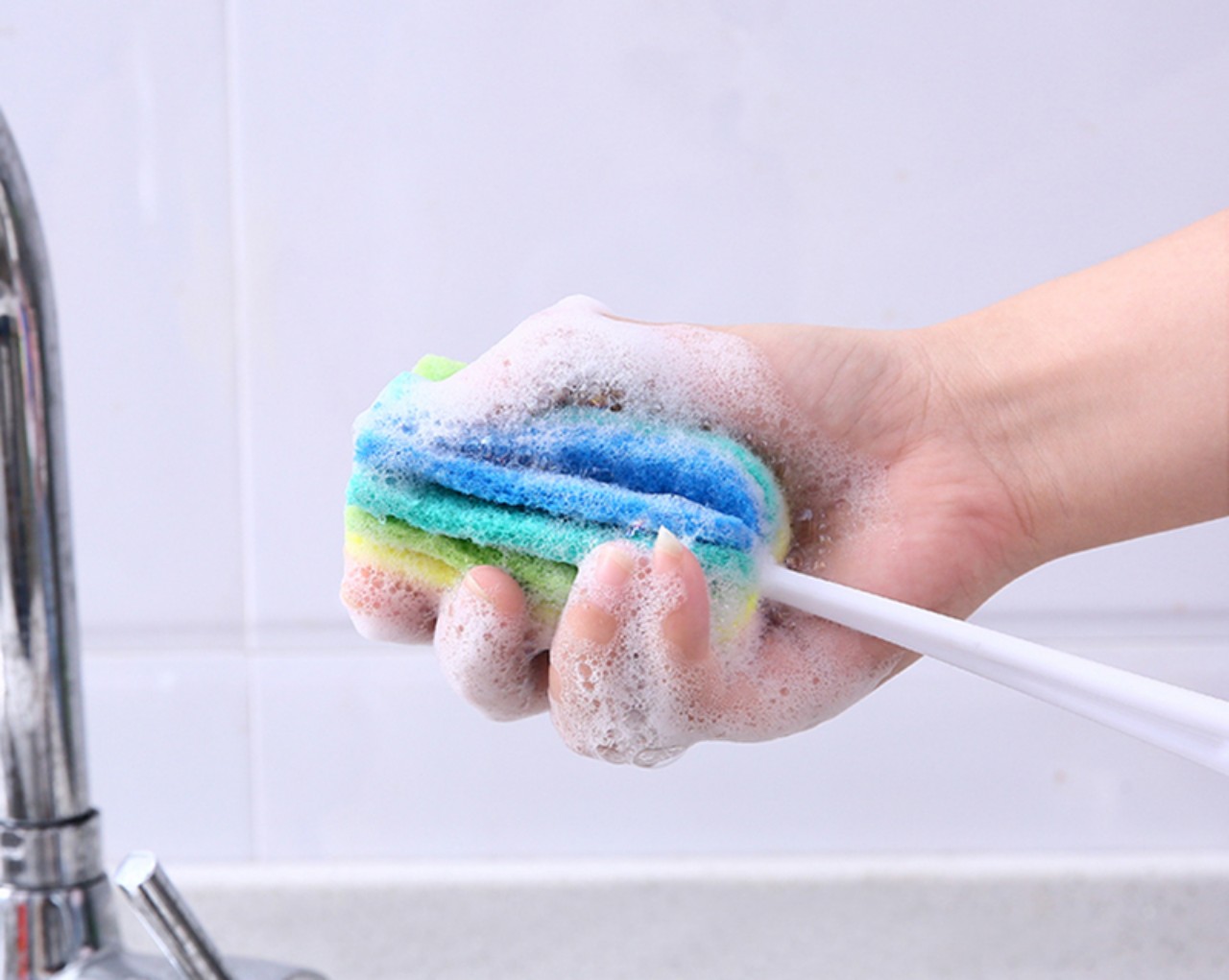 Cây cọ rửa ly tách 7 màu