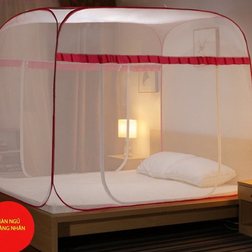 Mùng ngủ.mùng xếp gọn Thông Minh 1m6x2m -1m8x2m Màn Ngủ Chụp Tự Bung Mùng Xếp Gấp Gọn Tiện Lợi Màn Chụp Gấp Gọn Đỉnh Vuông Chân Viền- Mùng Tự Bung - Màn Phòng Ngủ-mùng chụp gấp gọn thông minh- mùng xếp thông minh