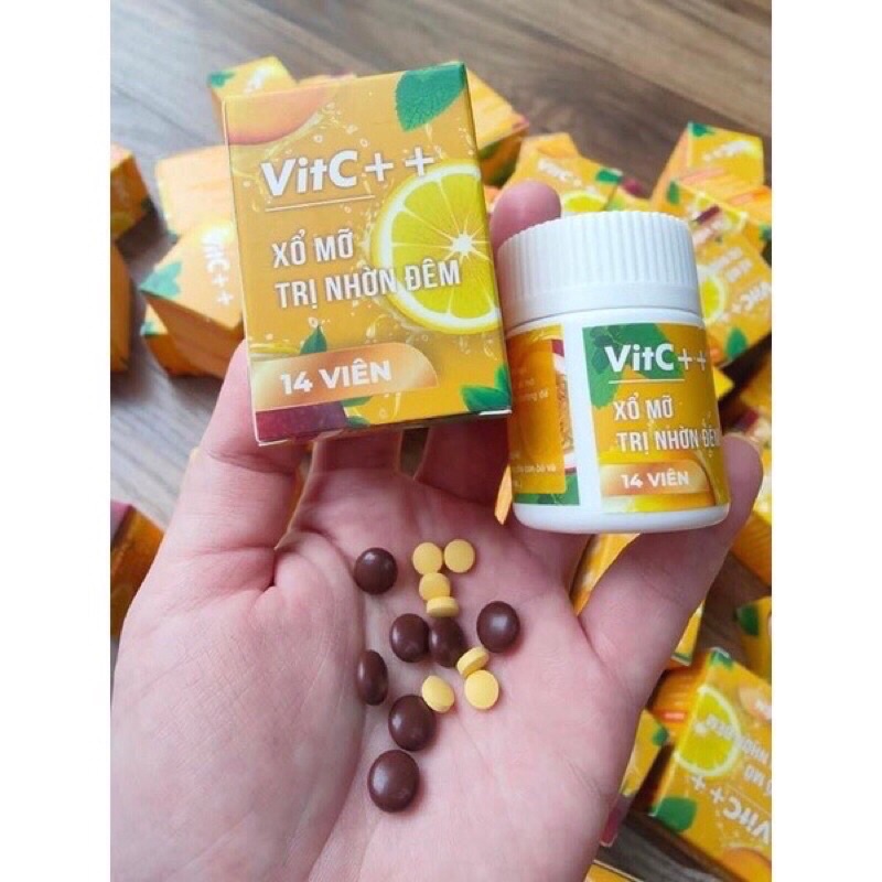 Detox Xổ Mỡ VitC- Xổ mỡ đêm hiệu quả (Hộp 14 viên chính hãng)